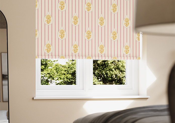 Petal & Block Bolli Stripe, Marigold - Twist & Fit Roller Blind - Image 5